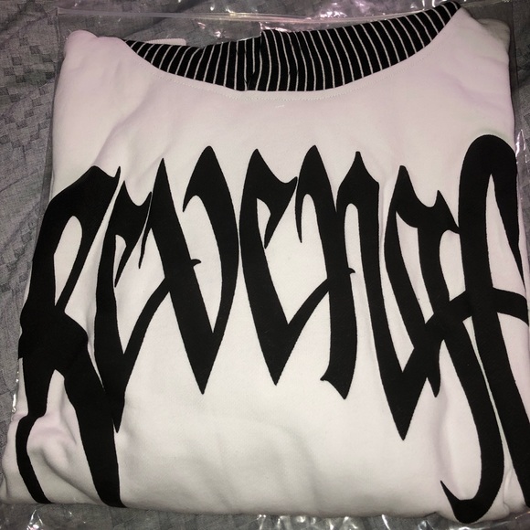 revenge pinstripe hoodie